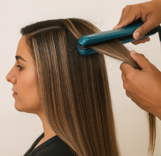 Step 5 - Flat iron in ultrafine portions
